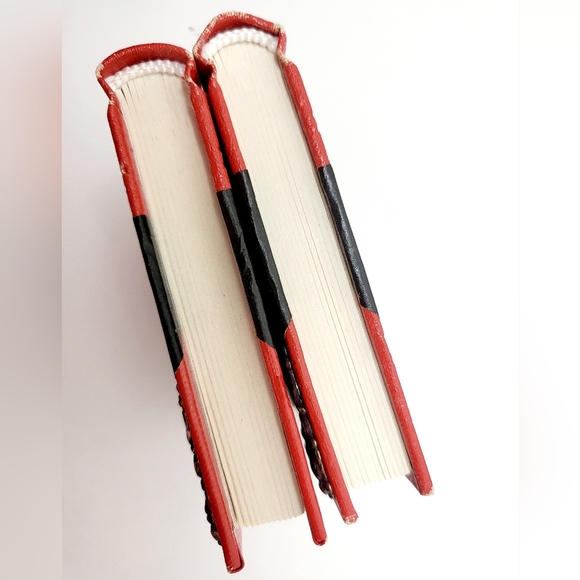 Two Mini Hardcover Red And Black Writing Journals Set - Picture 3 of 5